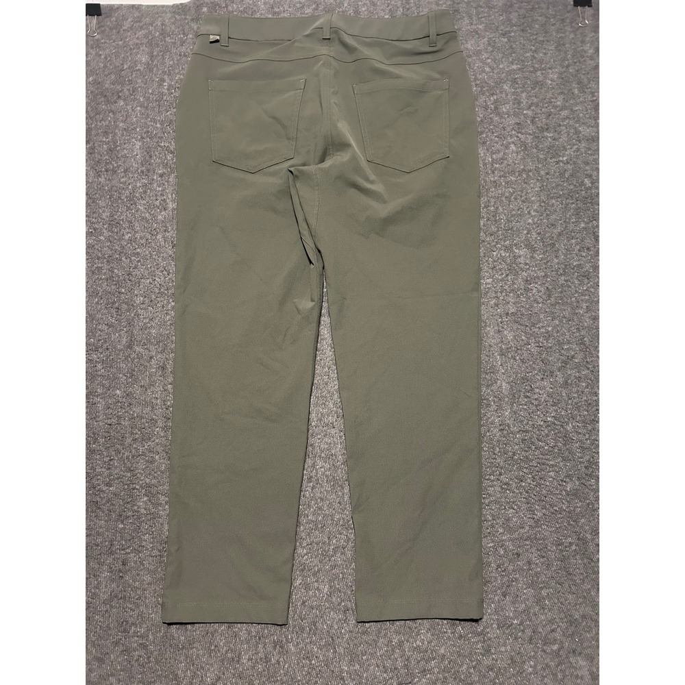 Lululemon ABC Classic-Fit Pant fit 33X27 Warpstreme Green Mens LM5AQHS (tag 32 - Picture 2 of 6